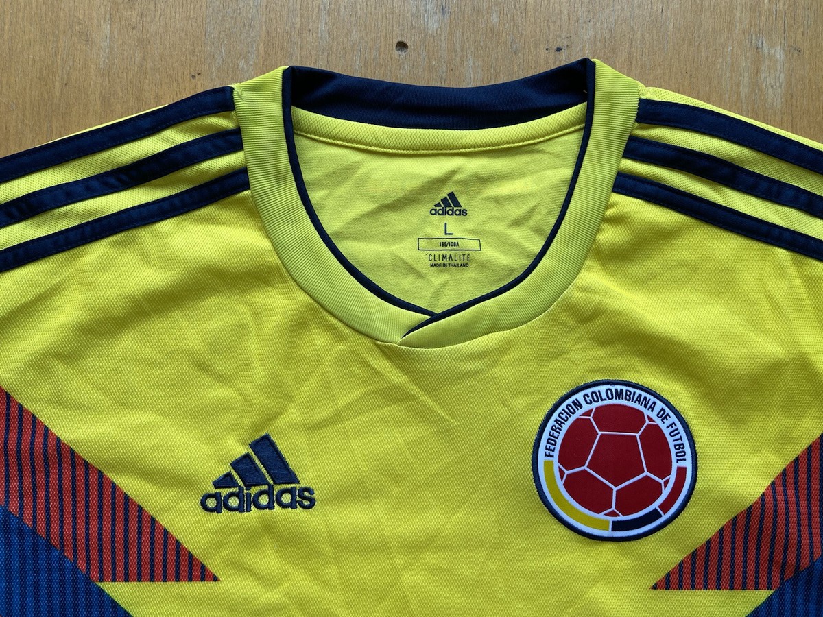 COLOMBIA 2018 2019 HOME FOOTBALL SHIRT SOCCER ADIDAS CW1526 sz L