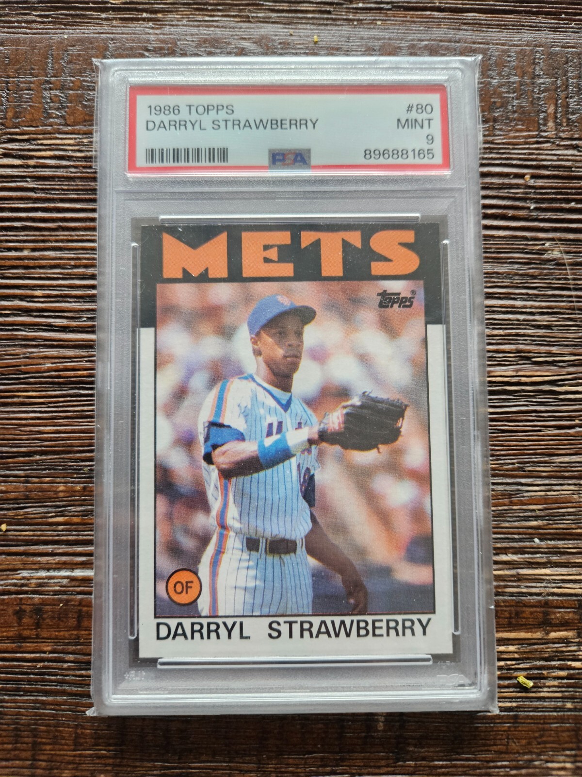 1986 Topps - #80 Darryl Strawberry - PSA 9