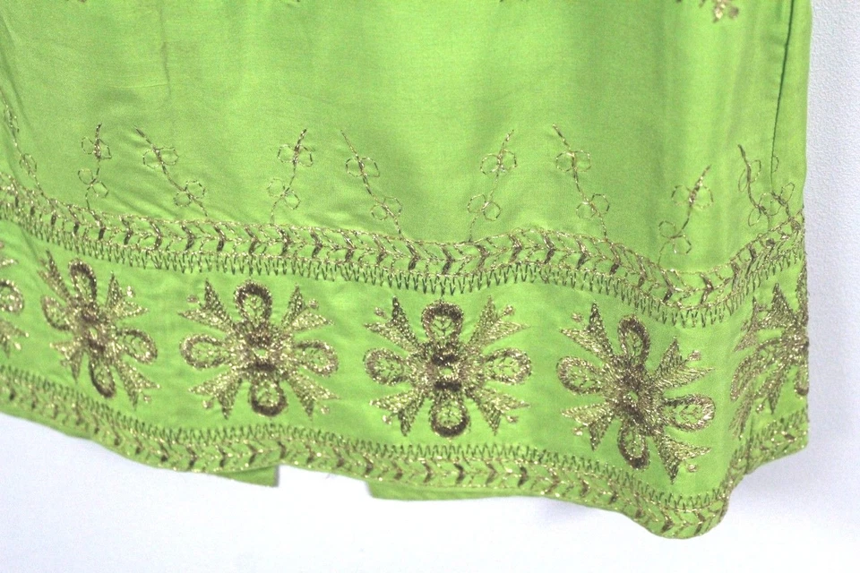 vtg RETRO Lime Green Pencil Skirt /Half Slip Gracette Eve Stillman 50S Nylon S - Image 3 of 4