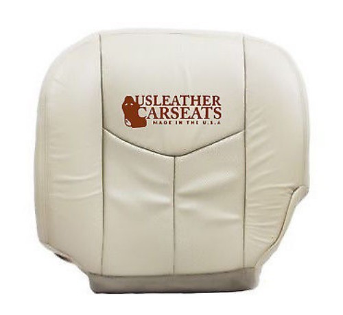 Pair Of Genuine Leather Bottom Seat Covers For 2003-2006 Cadillac Escalade - Front, Tan (Shale) 5 thumbnail image