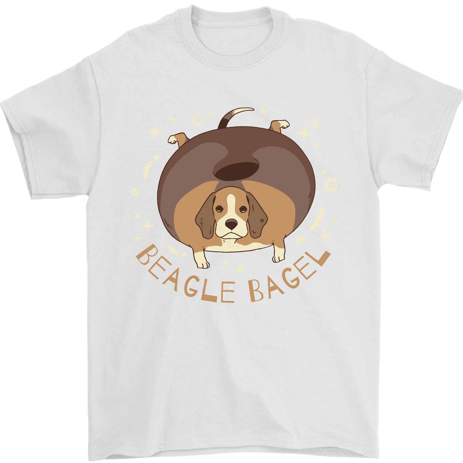 Beagle Bagel Funny Dog Mens TShirt 100 Cotton eBay