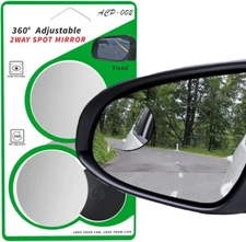 2x Blind Spot Mirror Auto 360° Wide Angle Convex Rear Side View Car Truck SUV