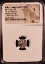 Thracian, Chersonesus AR Hemidrachm 4th Cent. BC - NGC F - Superb High Relief!
