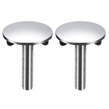 Kitchen Sink Hole Covers Zinc Alloy Faucet Hole Cover Silver 2PCS