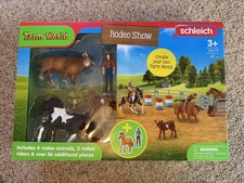 Schleich Rodeo Show 42-Piece Rodeo Toys Playset with Cowboy Toys and Cowgirl New