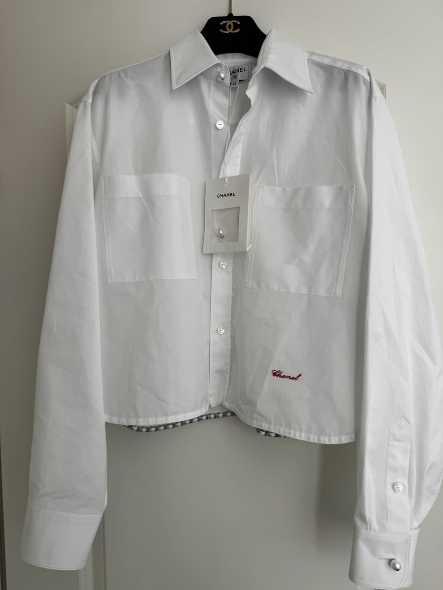 CHANEL SPRING SUMMER 26 MATTIEU BLAZY BLOUSE WHITE SIZE FR40 SOLD
