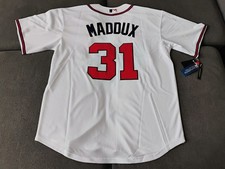 NWT Mens Greg Maddux Atlanta Braves White Baseball Jersey XL 