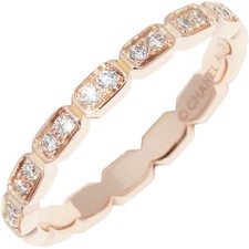 Chanel 18K Gold Première Promesse Ring Diamond Ring J4134 Women Pink One Size