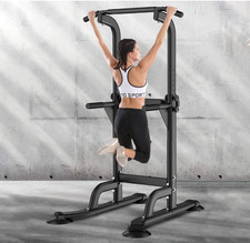 Adjustable Power Tower Dip Station Pull Up Bar for Home Gym Workout