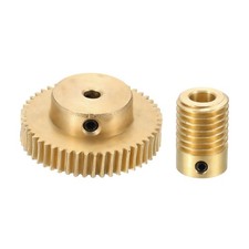 Worm Gear Set 0.5 Module 1:50 Reduction Rate(Gear-3mm Bore, Rod 6mm Bore)