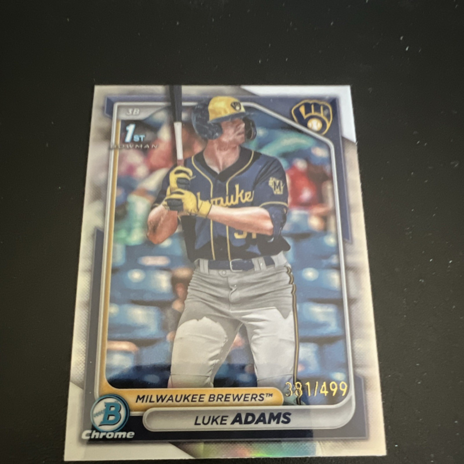 2024 Bowman Chrome Prospects - Luke Adams #BCP-50 Refractor /499 (RC)