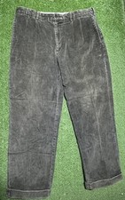 Brooks Brothers 346 Pants Mens 38x30 Brown Elliot Corduroy Cuffed