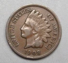 Better-date F/VF 1908-s Indian Head Penny.