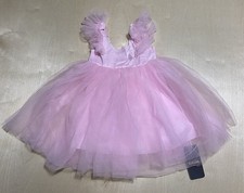 Tutu Toddler Girls Size 1-2Y Ruffled A-Line Tulle Layered Dress in Pink