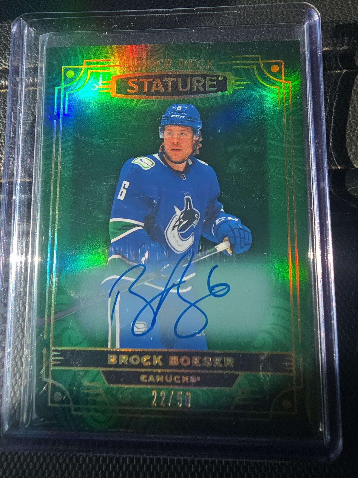 2024-25 Upper Deck Stature Brock Boeser Auto /50 - 2022 Update 