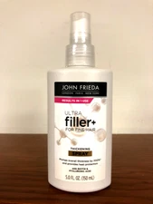 John Frieda Ultra Filler+ For Fine Hair Thickening Spray Biotin Hyaluronic 5 oz