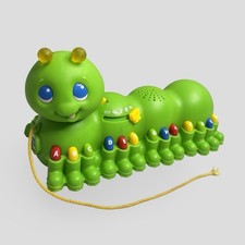 2007 Leap Frog Green Alphabet Pal Caterpillar Learning Toy Works ABC Songs