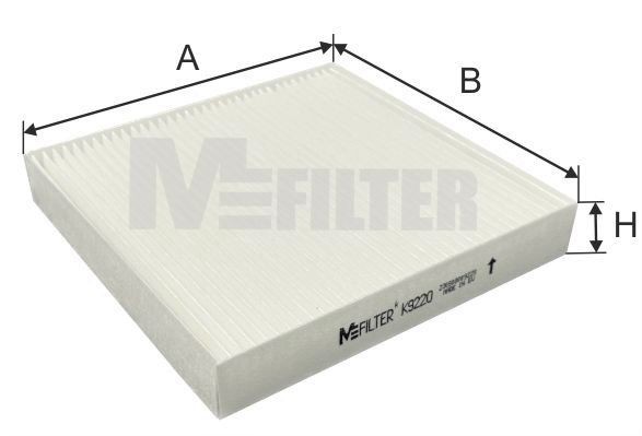 Fits MFILTER K 9220 Interior filter