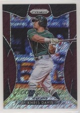 2019 Panini Prizm Tier II Burgundy Shimmer Prizm 18/25 Khris Davis #102 0c2