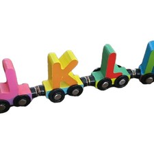 Magnetic Wood Alphabet Set Pretend Play Toy for Ages 3-7