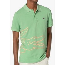 Lacoste Men's Short Sleeve Regular Fit Big Croc Graphic Polo Shirt S