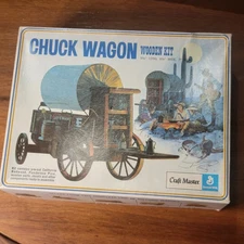 Craft Master Chuck Wagon Wooden Model Kit 9 1/8 inches long #50125 Open Box