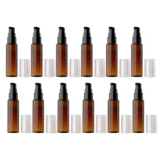 12 Pcs 30 ml Empty Press Bottles Lotion Containers Portable