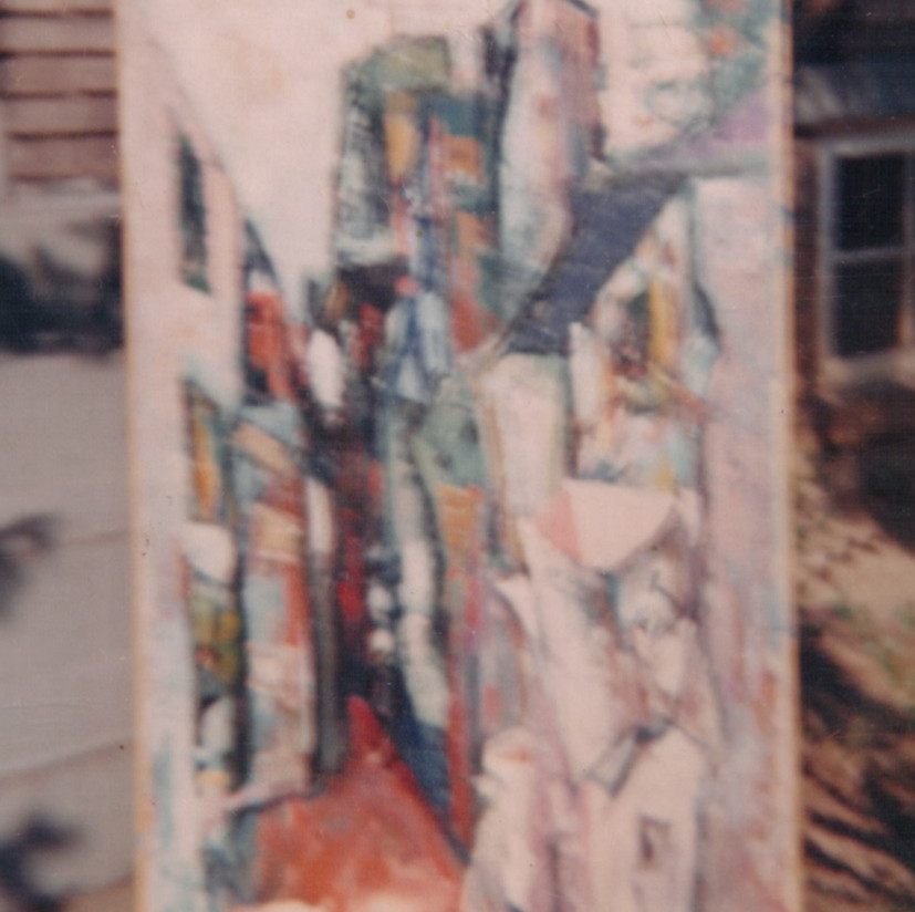 Painting that won a scholarship travel visa vintage photo story of life success