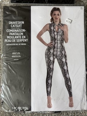 Snakeskin Catsuit Yourself Fancy Dress Up Halloween Adult Costume Size L/XL
