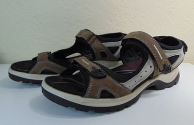 ECCO Women Yucatan Offroad Nubuck Sandals Euro Size 43 US Size 12-12.5 Tan Cream