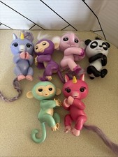 Wowwee Fingerlings Monkey Unicorn Panda Elephant Interactive Lot Of 6 Tested