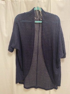 Roller Coaster Navy Cardigan Size Large