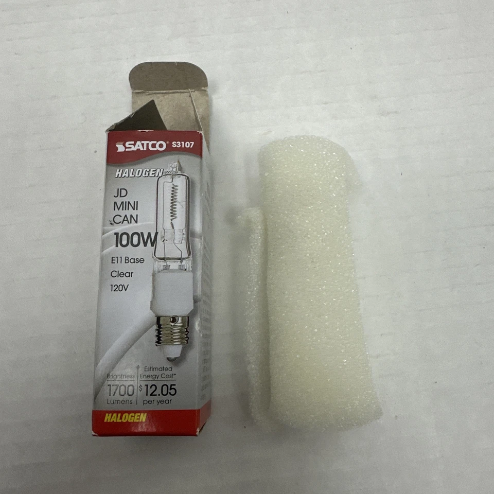 Satco S3107 120V 100W T4 E11 Base Light Clear Bulb US SELLER - Image 3 of 4