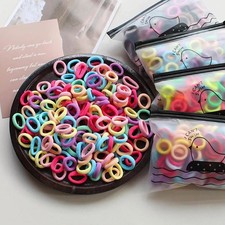 100pcs 2cm Kids Elastic Hair Bands Girls Gum Scrunchie Rubber Band for Children