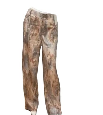 New Micas Satin Women s Wide leg Pants Size XXL Watercolor Marbled