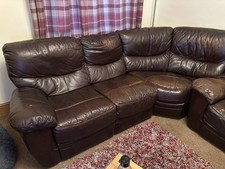 brown leather corner sofa used