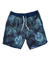 Fair Harbor Men  s Size Large Anchor Trunk in Navy Evergreen Lined Swim Trunks