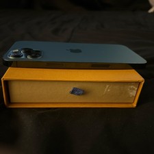 Apple iPhone 12 Pro Max Pacific Blue 128GB Unlocked - Excellent w/faint scratch