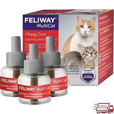 MultiCat Pheromone Refill Pack 3x48ml Diffuser Calm Tension Between Cats New