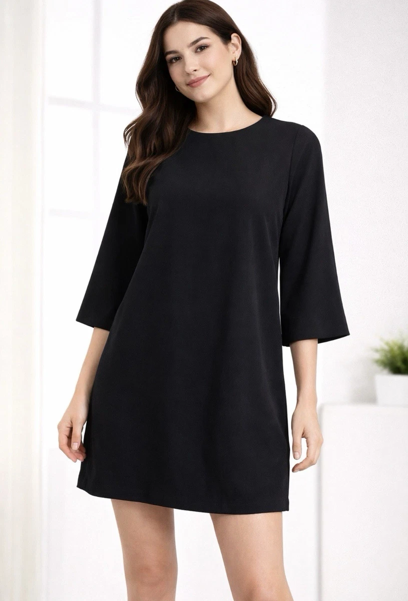 bcbg black dress sale BCBGMAXAZRIA Black Bat Sleeve Mini Dress