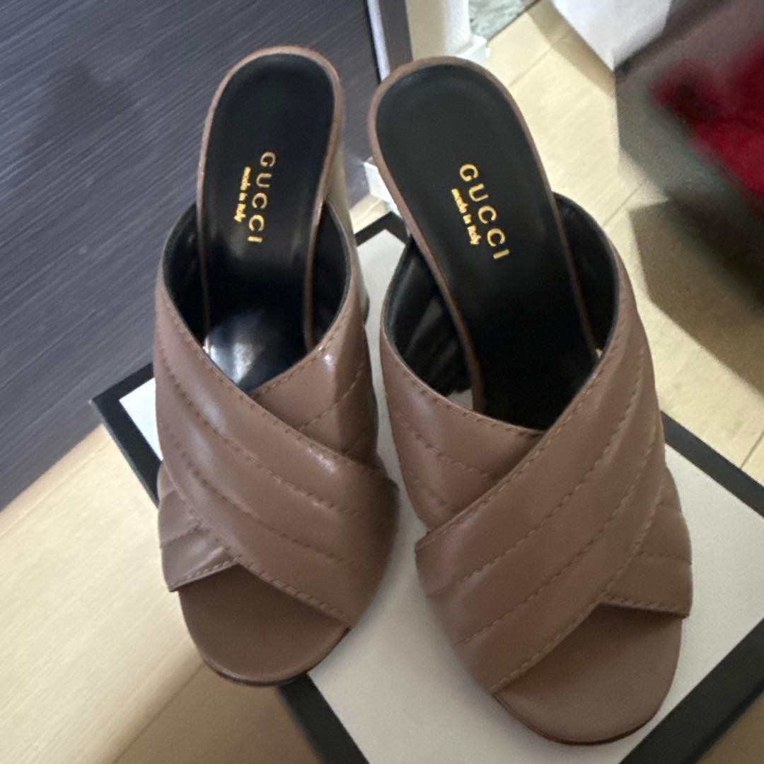 Gucci Open Toe Mules Sandals Beige Size 35 US About5 For Women thumbnail 17