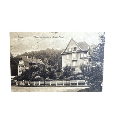 Postkarte AK Aachen Villen am Lousberg Nizza Allee Gelaufen 1920 Ansichtskarte