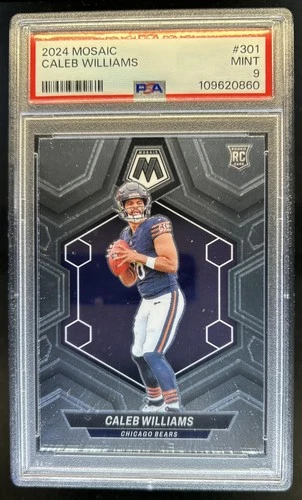 2024 Panini Mosaic Caleb Williams RC Rookie #301 Bears PSA 9