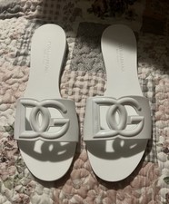 White Dolce & Gabbana Slides Size 8