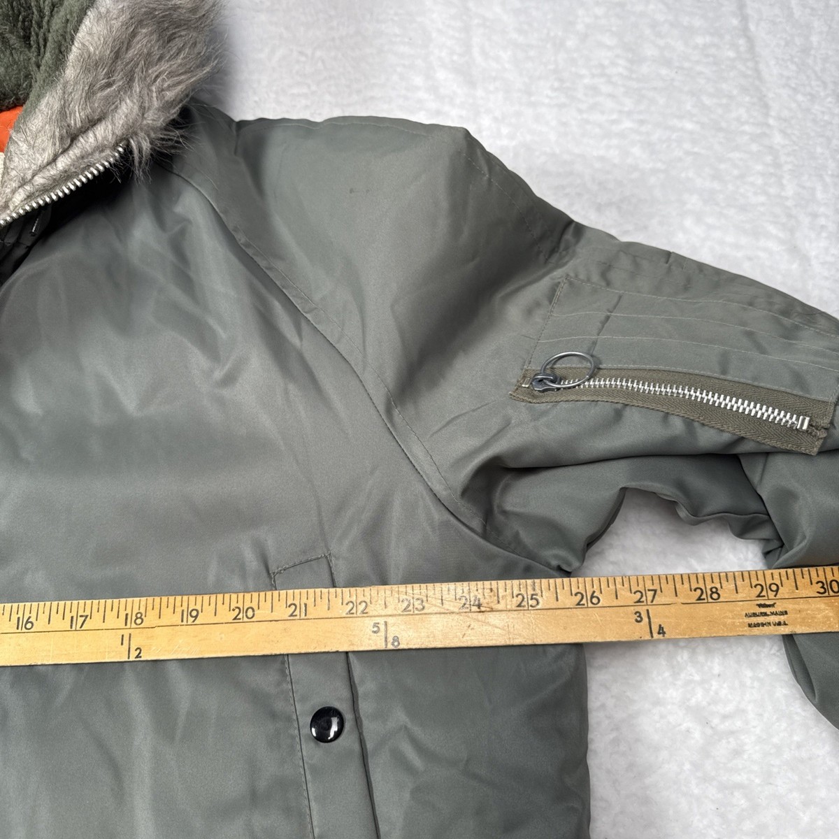 Vintage Military Flying Fur Parka N3-B Jacket Sz 44 Golden Fleece