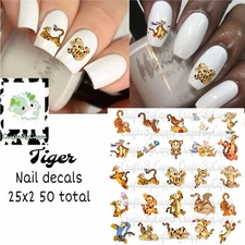 Tigger From Pooh Waterslide Finger Nail Decals Instructions Bonus (set of 50) KC
