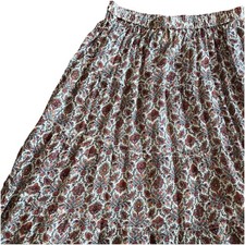 20 DENIM  SUPPLY RALPH LAUREN Floral Tiered Maxi Skirt Vintage Boho Western S