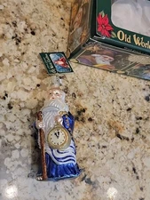 Merck Family OLD WORLD CHRISTMAS Blown Glass FATHER CHRISTMAS  Ornament IN BOX 