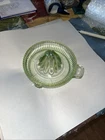 Vintage Federal Glass Vaseline Glass Citrus Juicer/Reamer Depression Glass Glows