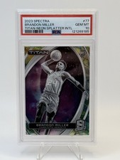 Brandon Miller 2023-24 Panini Spectra PSA 10 RC Titan Neon Splatter INTL /8